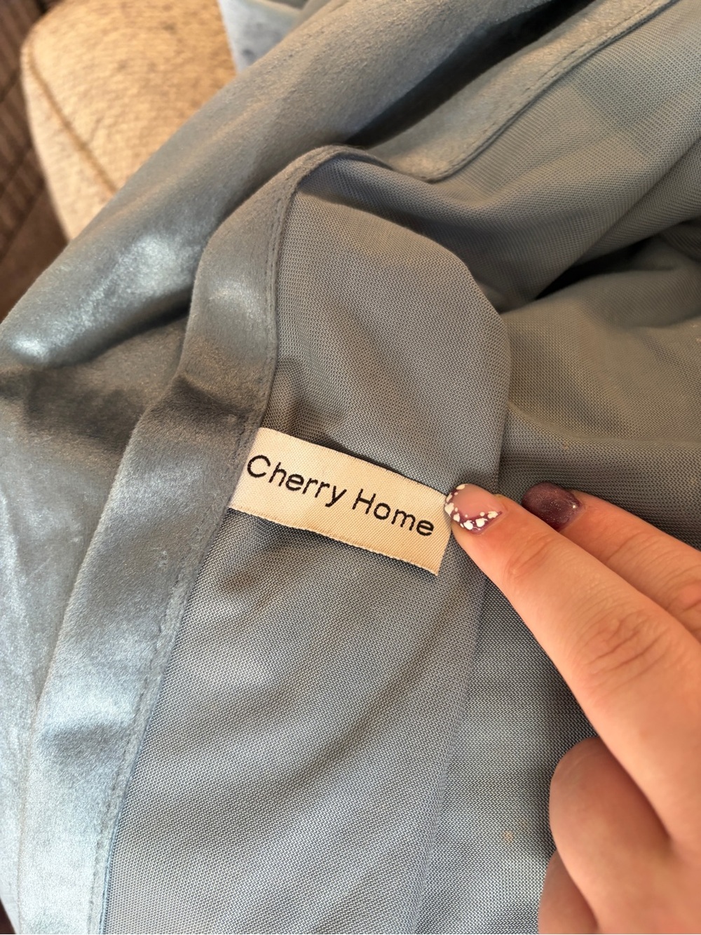 Cherry Home Blue Blackout Curtains